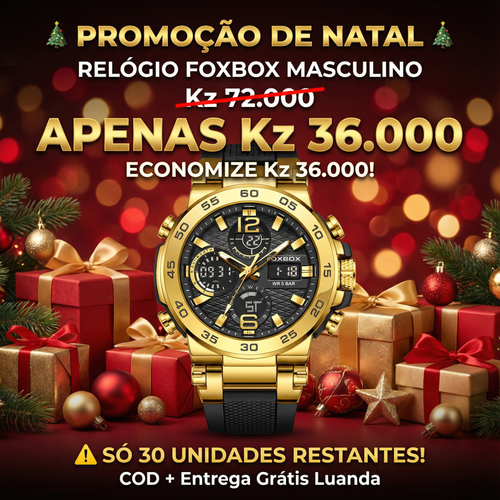 🇦🇴Relógio Masculino Premium para Homens de Luanda ⌚💎 Digital + Analógico | À Prova de Água 💧| Ideal para Trabalho e Lazer 💼| Design Forte para Homens Modernos 💎