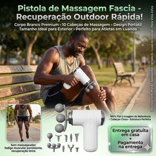 💥 Dor Muscular Nunca Mais | Pistola de Massagem com 9 Cabeças – Diferentes Modos para Todo o Corpo 💪🔥