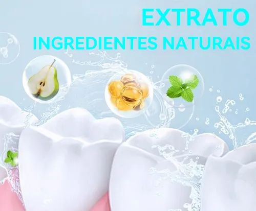 Ilumine seu sorriso em 7 dias ✨ Creme dental clareador com niacinamida - Diga adeus às manchas e aos dentes amarelados, sorria com confiança!