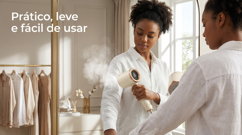 🌟💼🔥Luanda | Ferro de Passar a Vapor Portátil 👚💨 Compacto e Leve 👜✨ | Uso Diário Fácil 👍💡 | Passa Roupa Sem Esforço 💪🧵 Trabalho 🏢 e Viagens ✈️