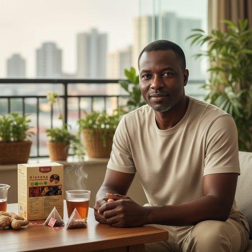 💪Chá Seis Tesouros com Ginseng ⚡💪 – Amora, Maca, Goji, Ginseng e Tâmaras para Vitalidade e Força