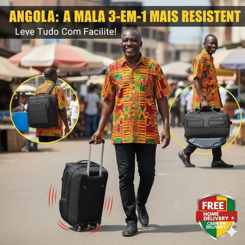 🔥🚀 Uma mala, três usos — Carrinho, mochila e bolsa de mão 🧳