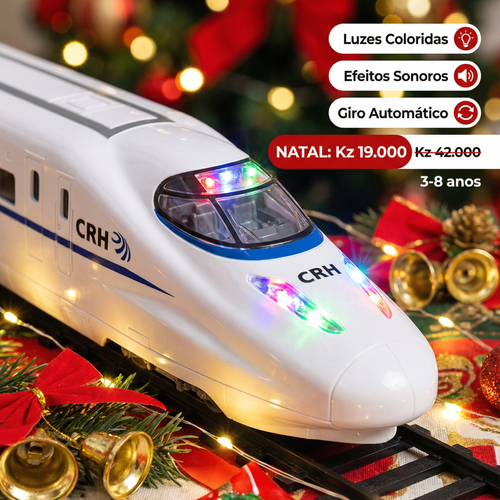 🚄 Trem Elétrico Realista com Trilhos – O presente perfeito para crianças curiosas! 🎁