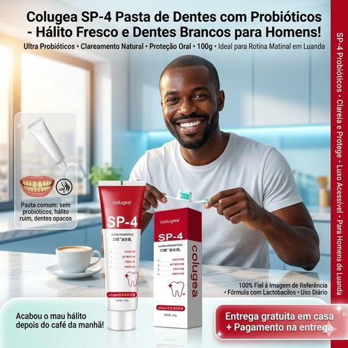 💎 Sorriso Perfeito | Pasta de Dente SP-4 Probiotics – Clareia os Dentes | Hálito Fresco | Cuida da Gengiva 🦷🌿