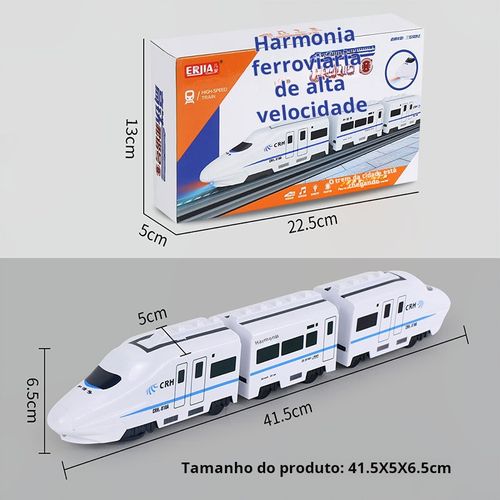 🚄 Trem Elétrico Realista com Trilhos – O presente perfeito para crianças curiosas! 🎁
