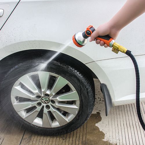 🔥 Mangueira Expansível de Alta Pressão com Pistola Multifuncional — Não Enrola, Super Forte e Fácil de Guardar 💦