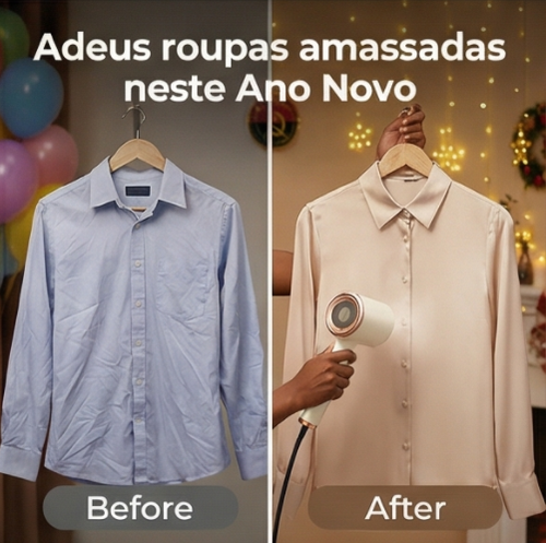 🌟💼🔥Luanda | Ferro de Passar a Vapor Portátil 👚💨 Compacto e Leve 👜✨ | Uso Diário Fácil 👍💡 | Passa Roupa Sem Esforço 💪🧵 Trabalho 🏢 e Viagens ✈️