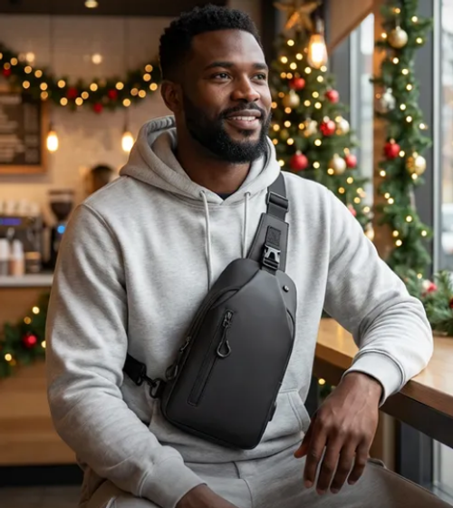 🔥🔋 Em Luanda, nunca fique sem bateria! Mochila Peitoral Impermeável com Porta USB Integrada — Prática, segura e ideal para o dia a dia 🎒✨🚀 🔥