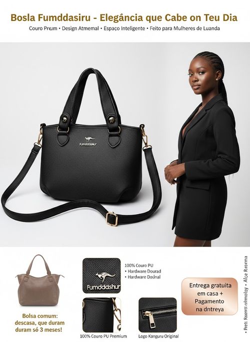 🔥 2026 Luanda 🔥 Nova Mala de Luxo Fumddaishu – Grande Capacidade, Couro Premium e Elegância Total, para Mão ou Ombro! 💎👜