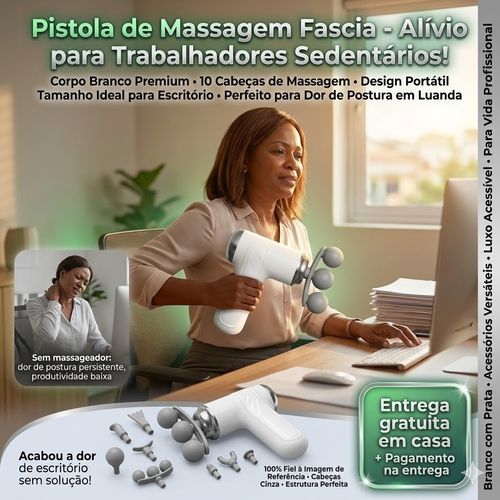 💥 Dor Muscular Nunca Mais | Pistola de Massagem com 9 Cabeças – Diferentes Modos para Todo o Corpo 💪🔥