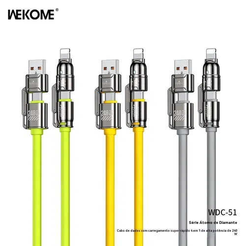 Um cabo. Quatro soluções. Carregamento super rápido até 240W