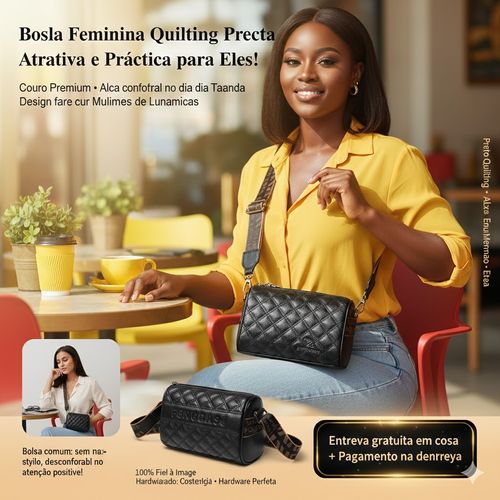 🎀Lançamento 2026 | 💎Quantidades Limitadas⏳ Bolsa Feminina em Losango – Elegância Moderna | Alça Larga Ajustável Ombro & Crossbody 👜