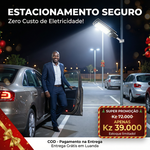 🇦🇴💡 Luanda ☀️🔥 Lâmpada Solar Integrada Ultra Potente ⚡🌟— Sensor Inteligente Automático 🚶‍♂️🔔 e Totalmente À Prova dÁgua 💦🌧️— Carrega Rapidamente de Dia 🔋☀️, Ilumina com Força a Noite Toda 🌙✨— Luz Forte, Poupança Garantida e Vida Longa! 💰🔋🇦🇴