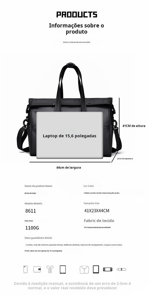 🔥 Nova tendência 2025 chegou! Bolsa masculina com design premium e espaço de sobra. 💥 Estoque limitado – peça já a sua!