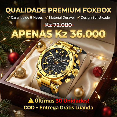 🇦🇴Relógio Masculino Premium para Homens de Luanda ⌚💎 Digital + Analógico | À Prova de Água 💧| Ideal para Trabalho e Lazer 💼| Design Forte para Homens Modernos 💎