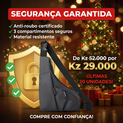 🎒🔐 Bolsa Triangular Impermeável—Antirroubo 🔐 Durable 💪 Super Leve—Perfeita para Motas 🏍️ Transporte Público 🚍 e Ruas de Luanda 🌇