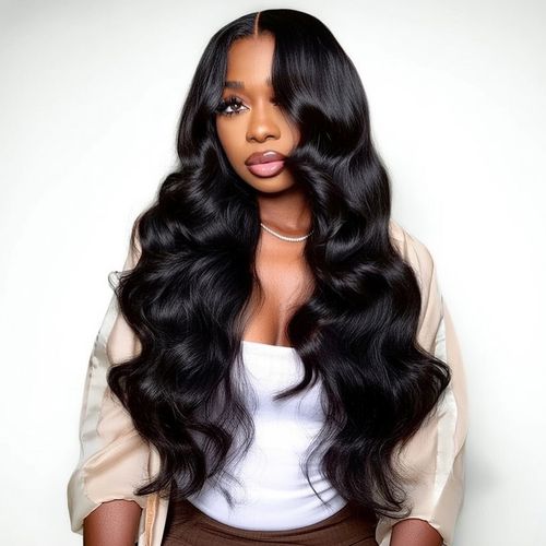 🔥 Peruca TESLAL Sem Cola HD Lace 6x6x1, 180% Densidade, Ondas Naturais, Ajustável, Macia e Barata ✨