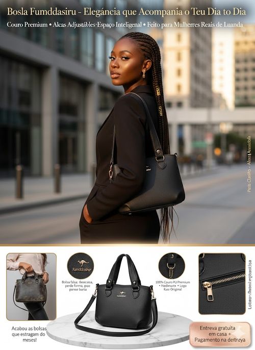 🔥 2026 Luanda 🔥 Nova Mala de Luxo Fumddaishu – Grande Capacidade, Couro Premium e Elegância Total, para Mão ou Ombro! 💎👜