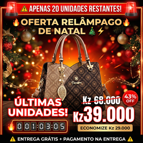 🔥 Lançamento 2025 | Bolsa de Luxo Feminina | Elegância Estampada | Bolsa de Ombro & Crossbody Fashion | Design Exclusivo | Alta Qualidade | Perfeita para Presentes | Moda Feminina Angola | Bolsa Estilosa e Versátil | Tendência 2025 | Estoque Limitado | Entrega em Luanda