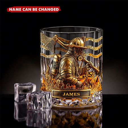 Proud Firefighter - Personalized Firefighter Whiskey Glass