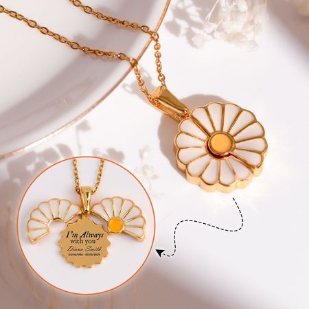 Bloom where you are planted – Personalized daisy necklace with a hidden message