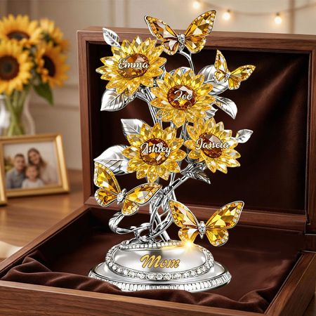 Blooming Love Acrylic Plaque-Personalized Gifts For Mom