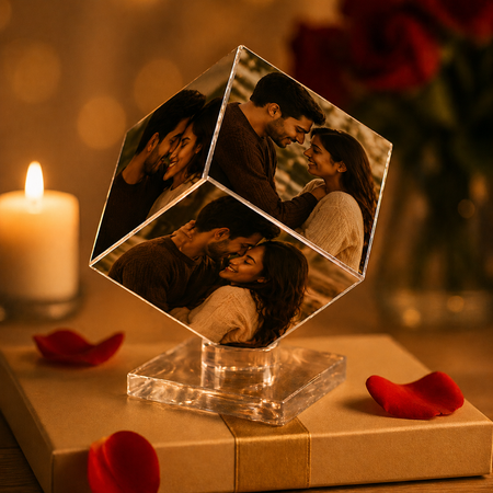 Personalized 3D Rotating Photo Cube