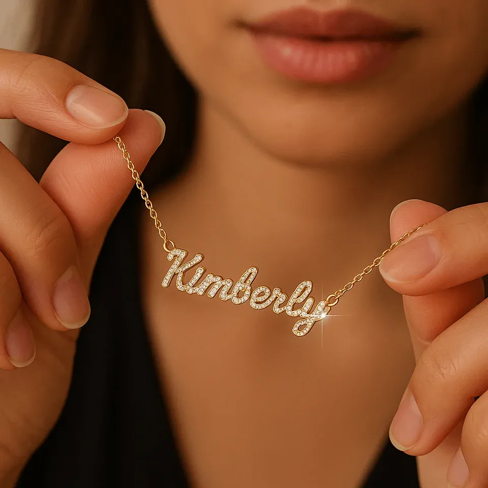 Personalized Diamond Name Necklace
