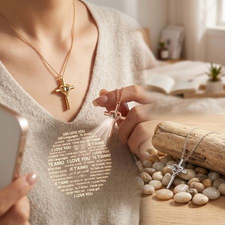 ✝️ Personalized Projection Cross Necklace
