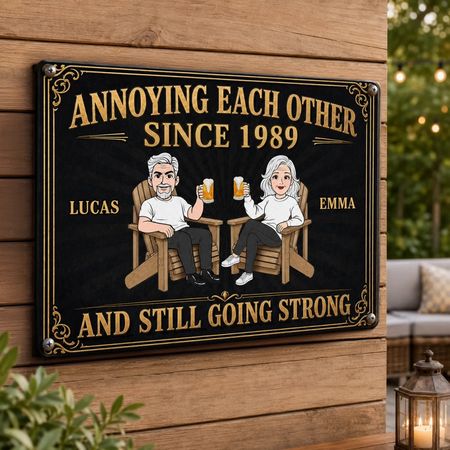Personalized Home Decor Metal Sign - Gifts For Campers Couple - Love Is The Greatest Adventure