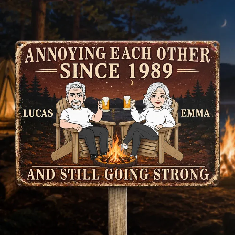 Custom Home Decor Metal Sign - Personalized Anniversary Wedding Gifts For Husband And Wife, Him And Her - Love Drives Us Crazy