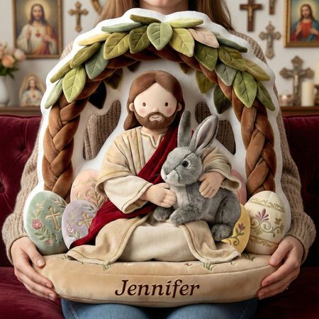 Jesus Easter Pillow – Personalized Gifts For Christians