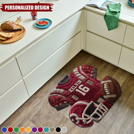 Love Football-Personalized Football Doormat Rug