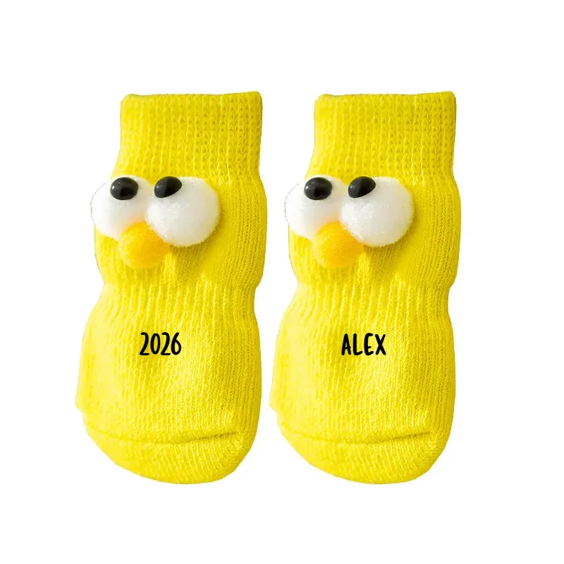 🐾 Big-Eyed Monster Pet Socks | Cute, Non-Slip, and Caring Protection