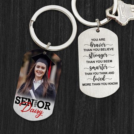 You're Braver Than You Believe Senior Keychain 2026 Graduation Keychain