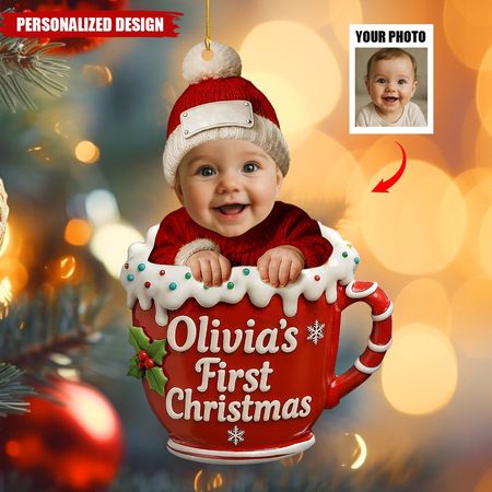 Baby's First Christmas Personalized Ornament New Baby Holiday Keepsake Gift