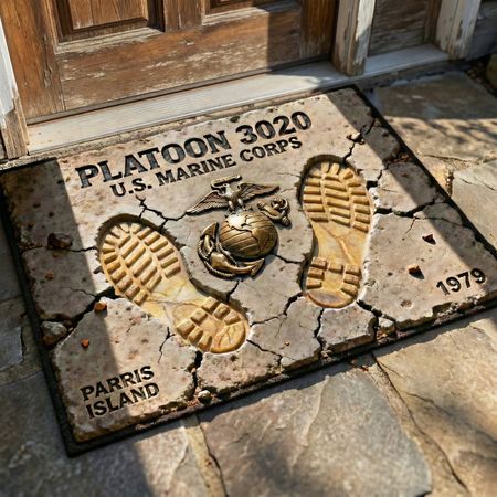 Veteran Legacy Shaped Doormat - Personalized Gifts For Veteran