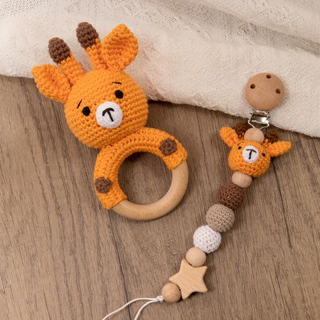 Rassel und Schnullerkette Set