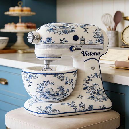 Baking Mixer Toile De Jouy Custom Shape Pillow - Personalized Gifts For Baking Lover
