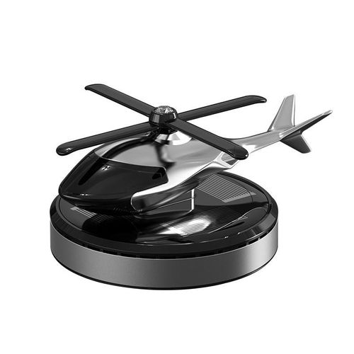 Solar Rotating Helicopter Car Perfume Ornament