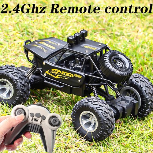 Cool Remote Control Car 1:18 Off-Road Truck Can Play Music Metal Shell LED Headlights Off-Road Monster Remote Control Truck 4×4 All-Terrain Hobby Remote Control Car Toy, Suitable For Boys, Children, Adult Gifts 8-14 Years Old