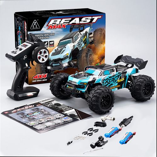 1:16 All Terrain RC Cars, 80 KPH High Speed 4WD RC Truck with 60 Mins Runtime, Fast Remote Control Car with 2S 1500 mAh Rechargeable Batteries, Off Road RC Cars for Adults and Teen Boy Gifts