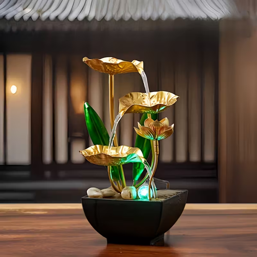 Small Indoor Fountain Automatic Humidifier Desktop Decor for Living Room and Bedroom Relaxation Craft
