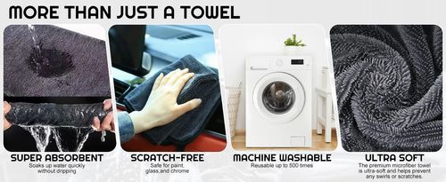 🔥Hot Seller🔥 COD！Double-Layer Thickened Braided Terry Car Wash Towel — Lint-Free & Streak-Free, Super Absorbent Microfiber, Specifically Designed for Auto Detailing