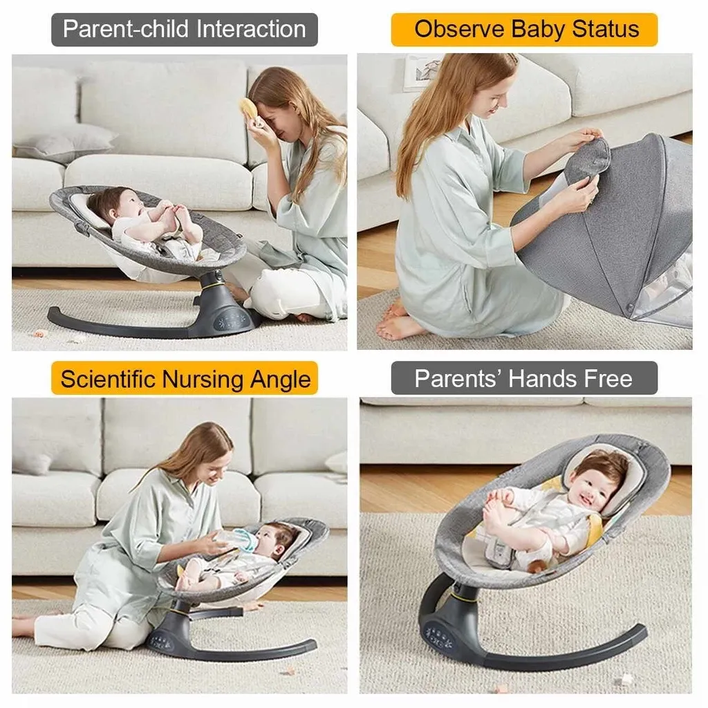 👶🧠💡Electric mesh music baby rocker👩🏻‍🍼