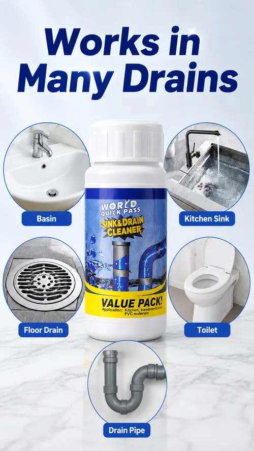 🔥Hot Seller🔥 COD！Cross-Border Drain Cleaner, Amazon TK, Drain and Kitchen Cleaning Powder, Stain Remover, Laboratory Certified