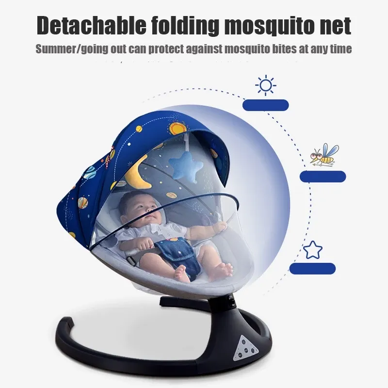 👶🧠💡Electric mesh music baby rocker👩🏻‍🍼