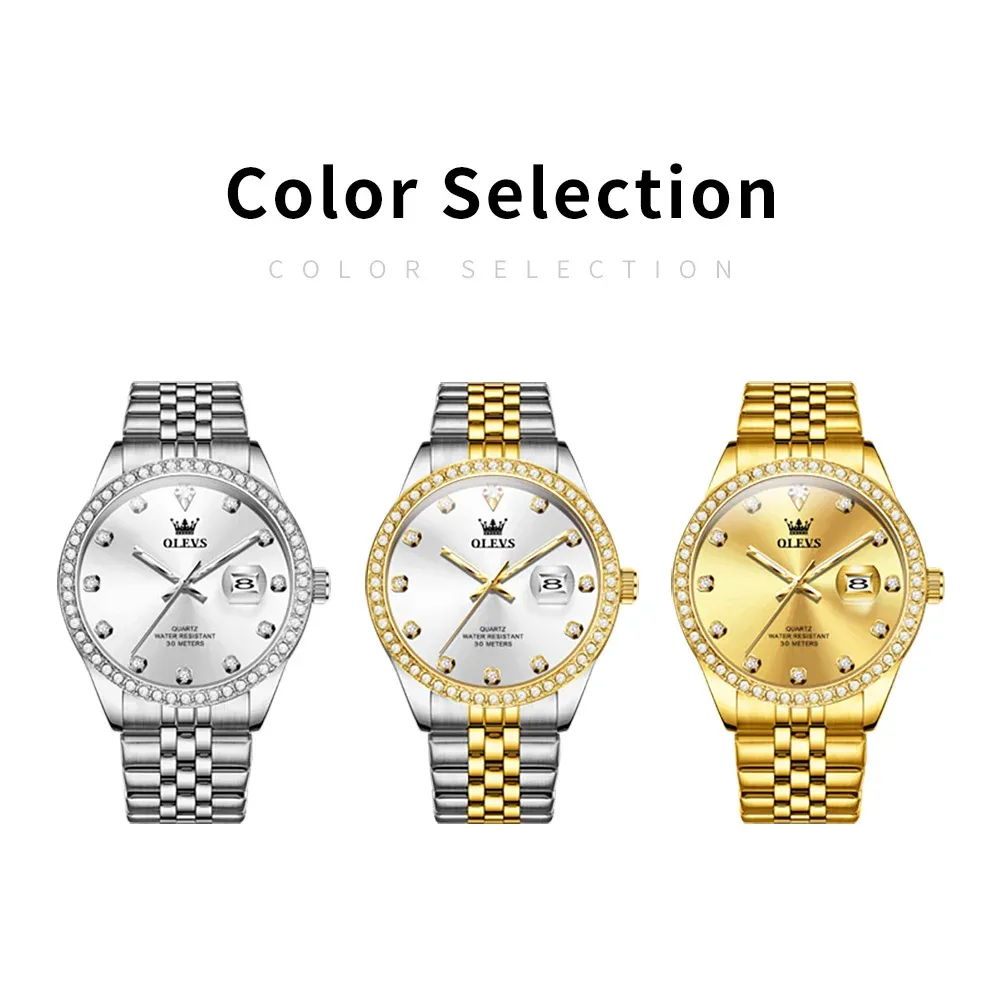 OLEVS 3629 Fashion Design Couple Watches