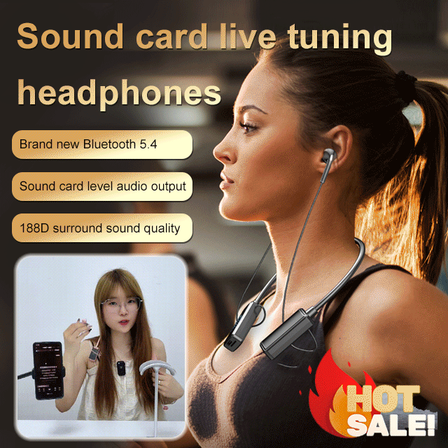 w'xHot-selling Wireless Sound Card Live Broadcasting and Audio Editing Earphones