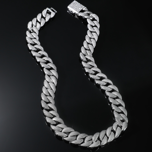 Mens Ice Chain Necklace Hip Hop Gold CZ Miami Cuban Chain Choker